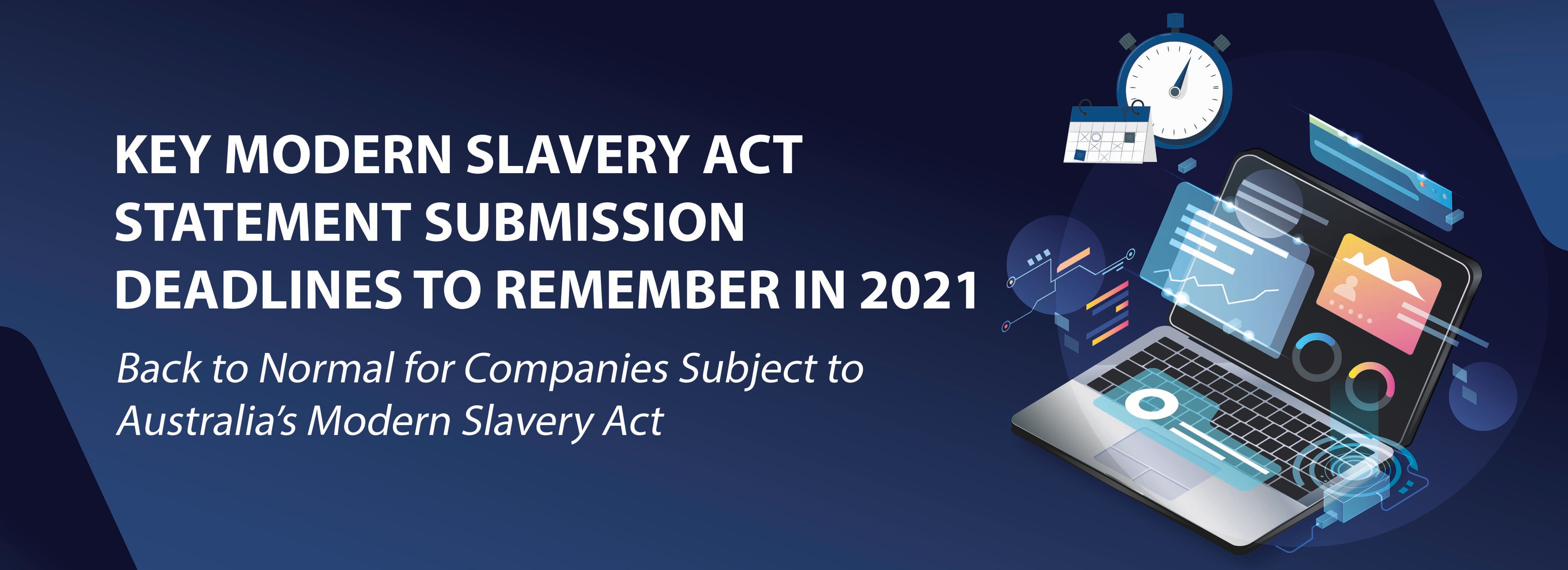 modern slavery act deadlines 2021